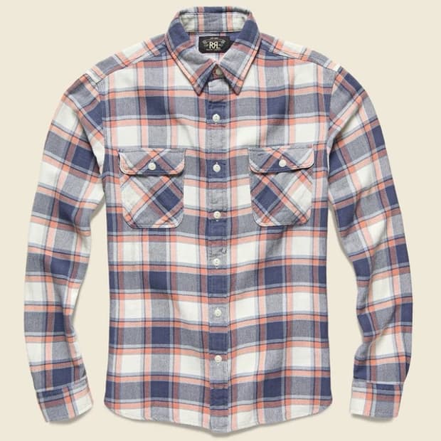 RRL Matlock Plaid Twill 워크셔츠