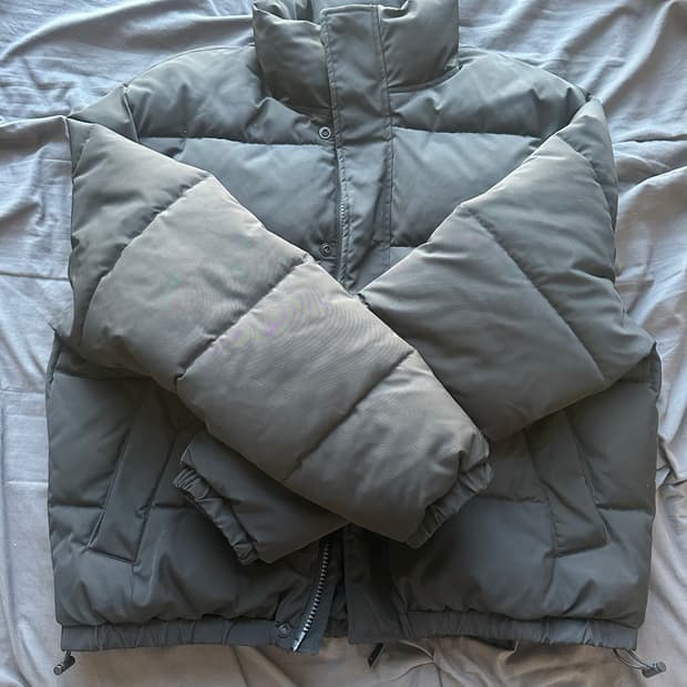 자라 박시핏 패딩 점퍼 L 블랙