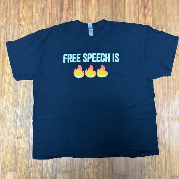 빈티지 길단 FREE SPEECH IS 반팔티셔츠 XXL