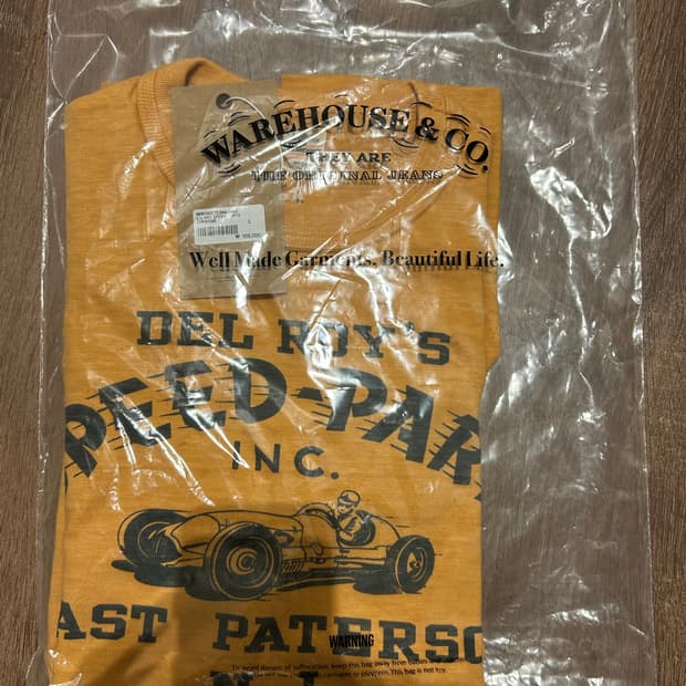 웨어하우스 티셔츠 lot4601 speed parts orange