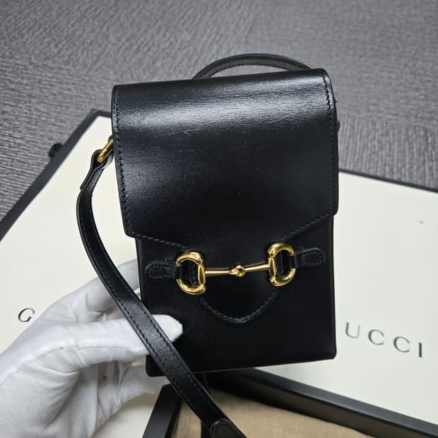 [특가][정품]구찌 홀스빗 폰홀더백