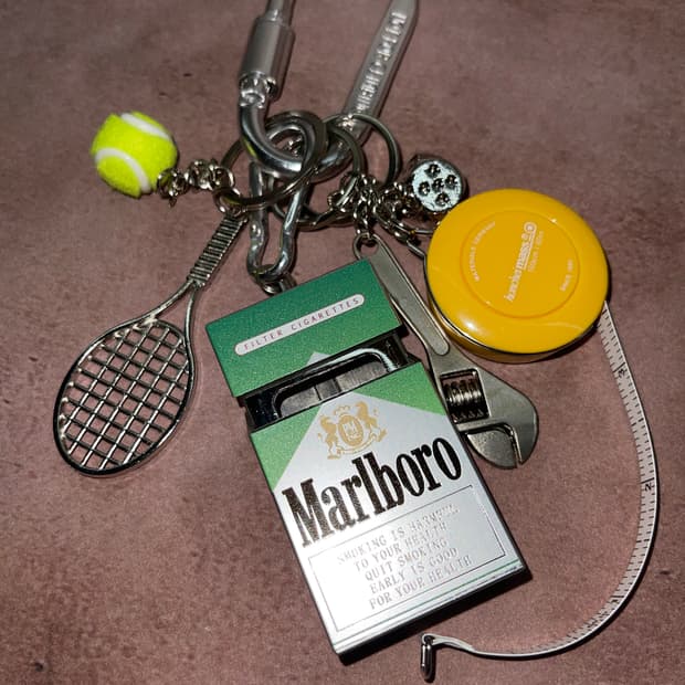 그린 컬러 Marlboro 케이스 키링세트