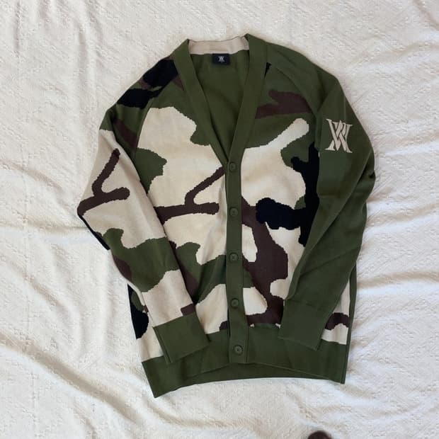 [105] 어뉴 골프 카모 패턴 가디건