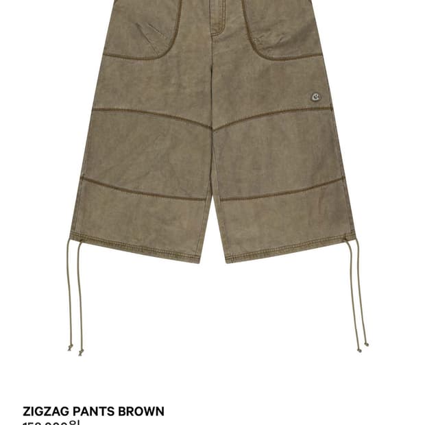 Coyseio zigzag pants brown