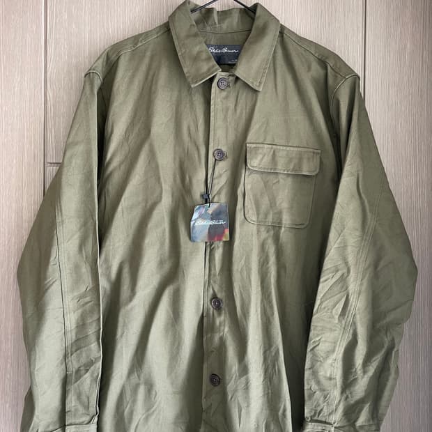 에디 바우어 카키 밀리터리 셔츠 자켓