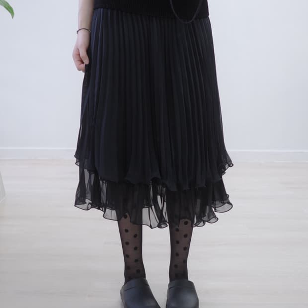 Japan layered pleats Skirt