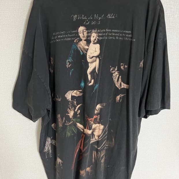 오프화이트 24s/s 카라바조 반팔