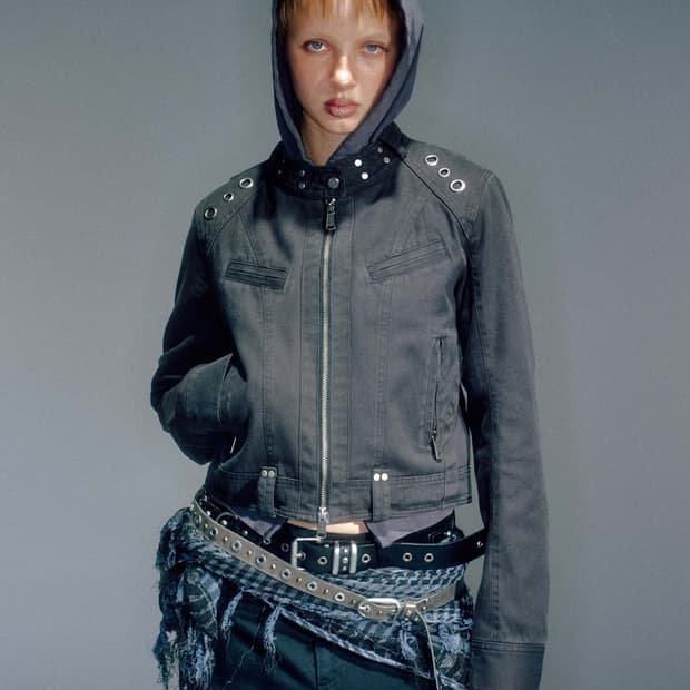 베이컨트 아카이브 우먼 루이스 라이더 아일렛 자켓 차콜