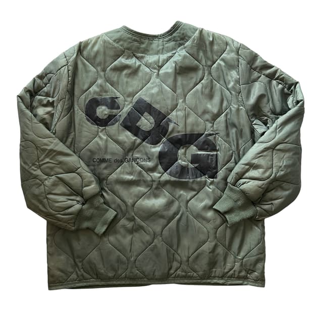 빈티지 00s CDG Alpha Industries 퀼팅 라이너 자켓