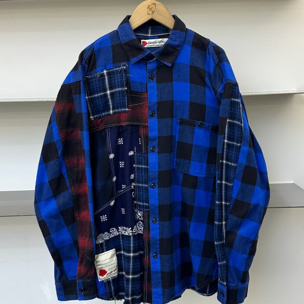 세브식 리메이크 플란넬 체크 셔츠