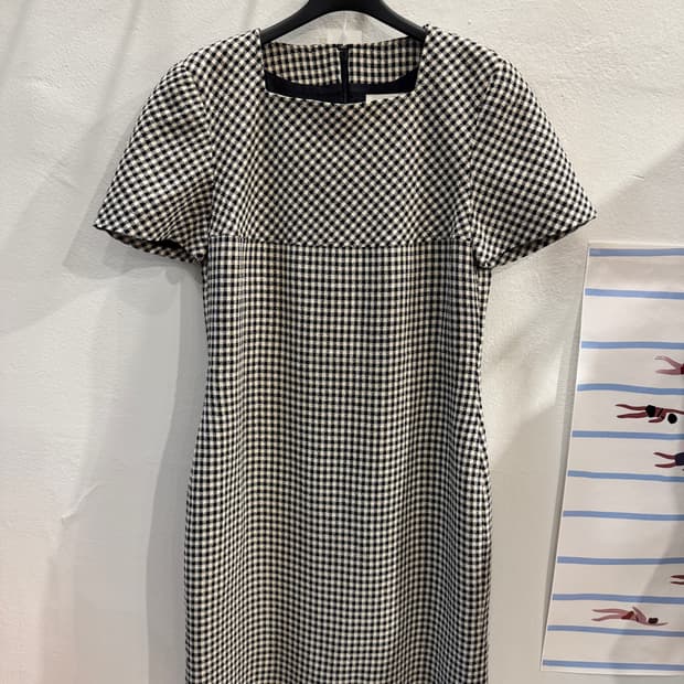 japan vintage 스퀘어넥 원피스