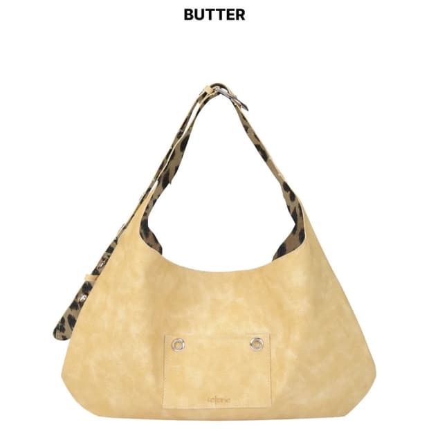 레터리 버클 리버시블 숄더백 버터&레오파드