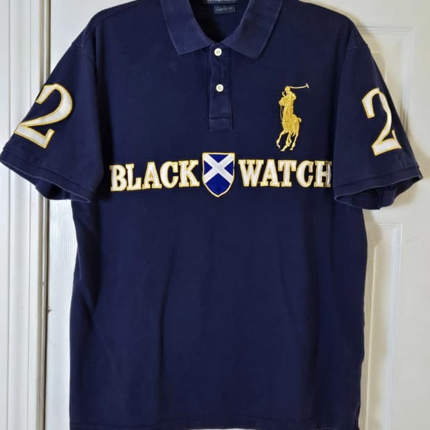 폴로 랄프로렌 블랙워치 빅포니 반팔 카라티