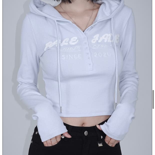 페일제이드 레트로 패치 후디 스카이블루 s