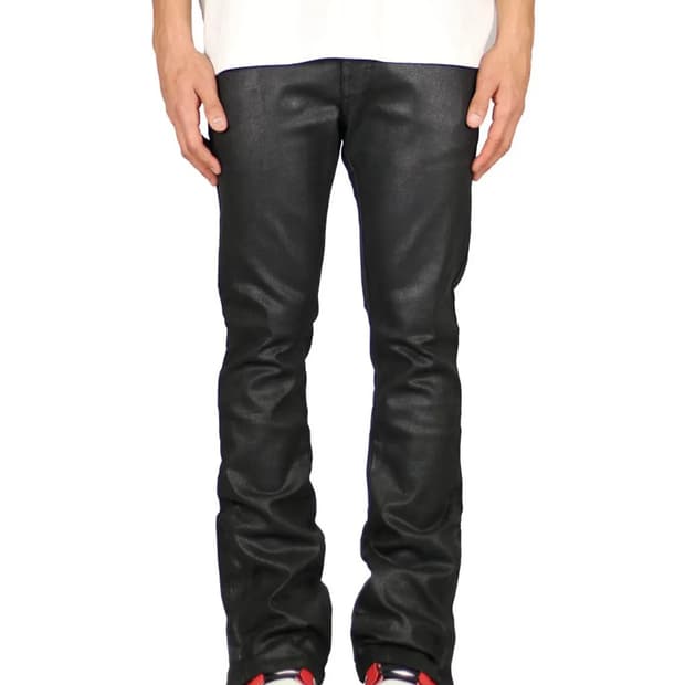 하이퍼데님 왁스 플레어 지퍼 데님팬츠 32