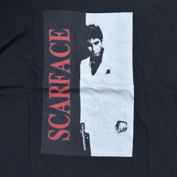 빈티지 영화 스카페이스 무비 티셔츠