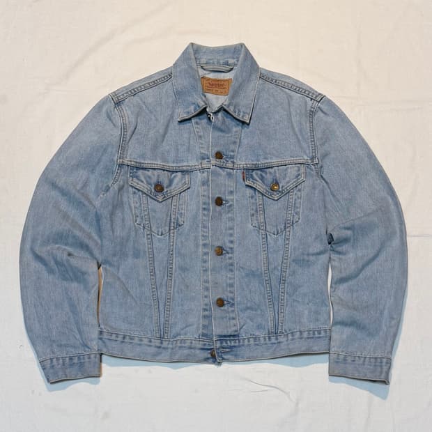 00s 리바이스 70500 유럽판 데님자켓 워시드 라이트블루