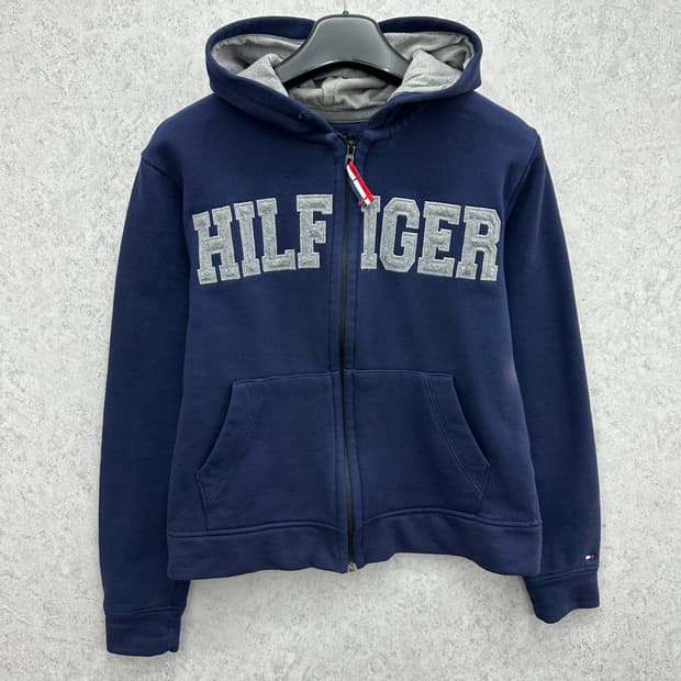 95 타미힐피거 여자 빅로고 후드집업