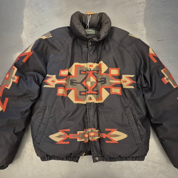 90s 폴로컨츄리 아즈텍 네이티브 다운 푸퍼