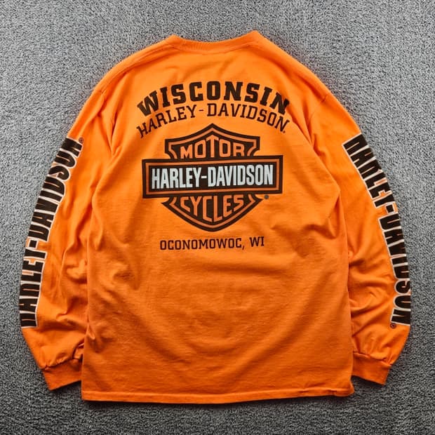 할리데이비슨 바 앤 실드 스펠아웃 롱 슬리브 (L추정) / 11523