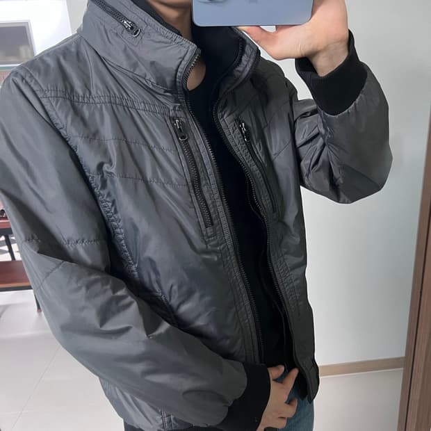 더블 집업 나일론 자켓 