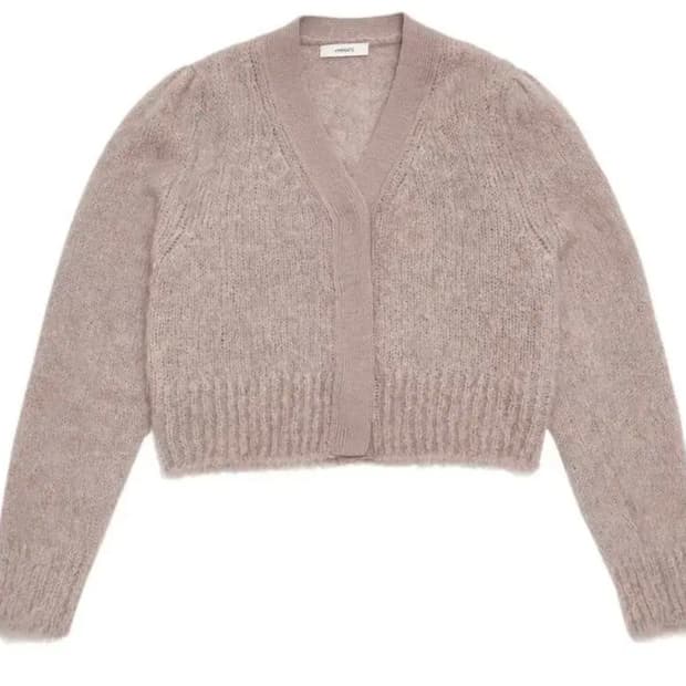 아모멘토 그랜마 가디건 핑크