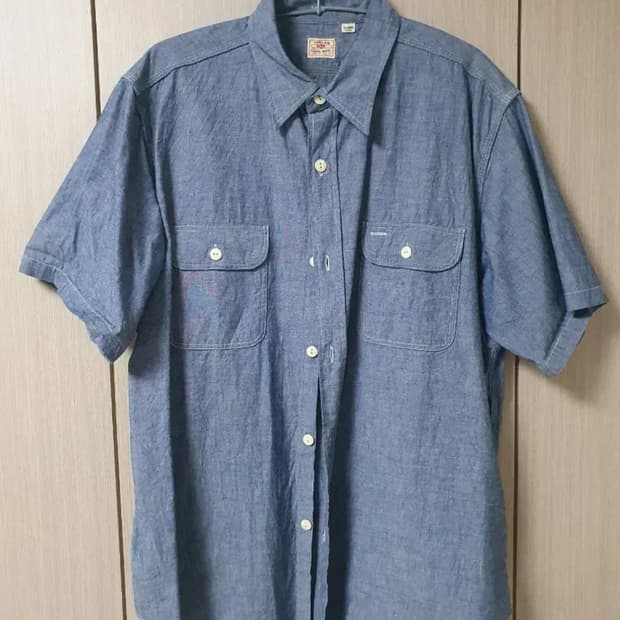 슈가케인 반팔 샴브레이 셔츠 XL