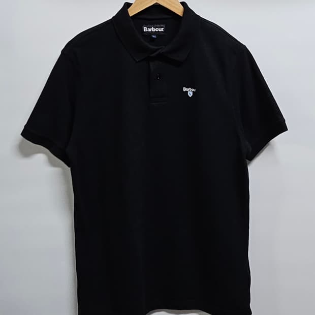 바버 블랙 반팔 폴로티셔츠 L