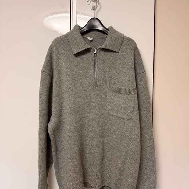 [Arket] 아르켓 그레이 집업 니트 XL. 드라이클리닝 완료 상태 매