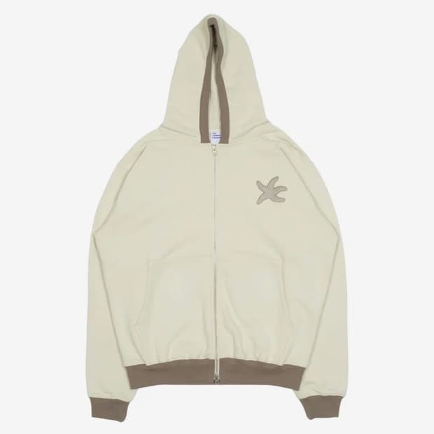 더콜디스트모먼트 TCM line hooded zip-up (brown) 