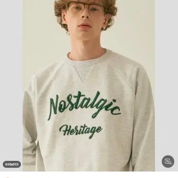 이코르 노스텔직 자수 스웻 맨투맨 100