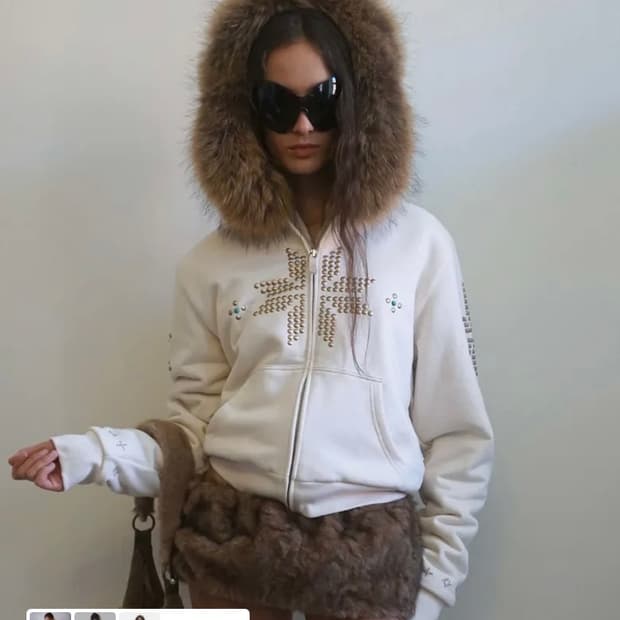 스컬프터 퍼 자켓