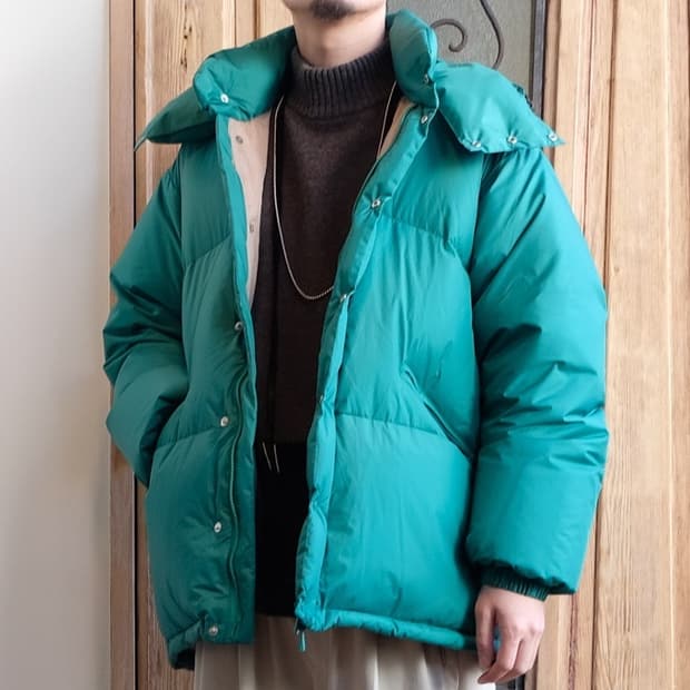 언유즈드 UNUSED 20FW 나일론 다운자켓 그린 1