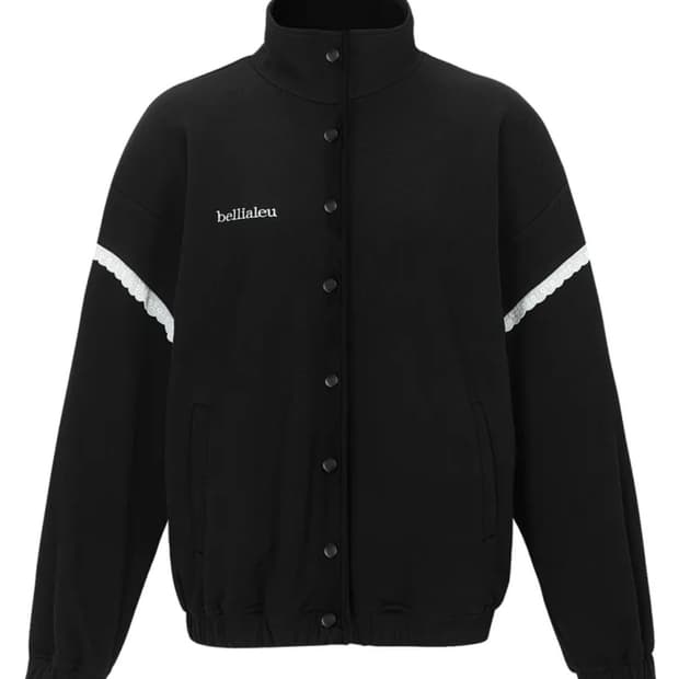 벨리아르 레이스 코튼 봄버 자켓 블루종 블랙