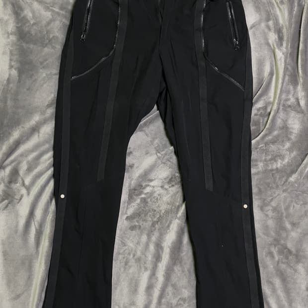 (1)언더마이카 암셀 멀티 테이핑 티쓰 팬츠 레이븐 22SS