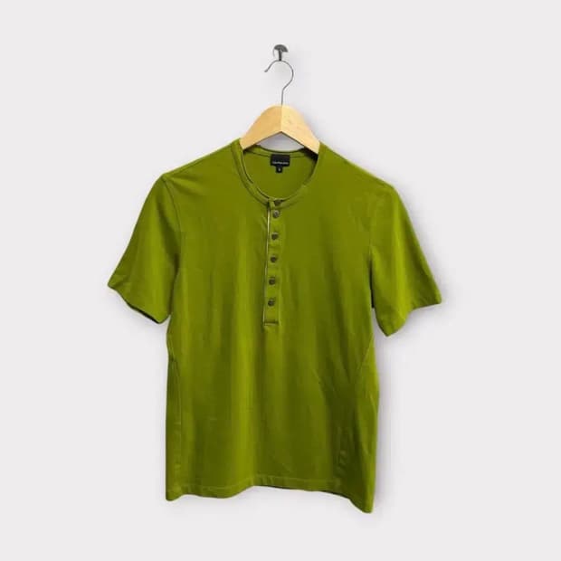 CK캘빈클라인 그린 헨리넥 슬리브 반팔 티셔츠 M-L