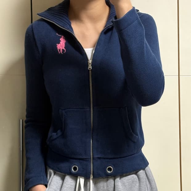 폴로 랄프로렌 빅포니 네이비 니트집업 