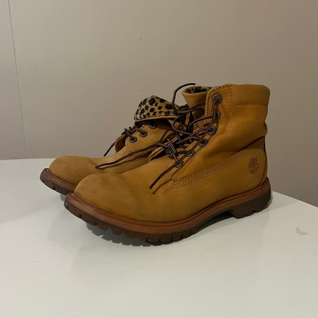 팀버랜드 롤탑 레오파드 부츠