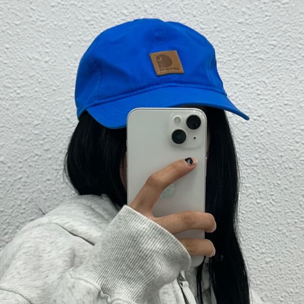 칼하트 센터로고 블루 볼캡