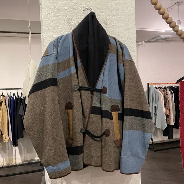 컬러 컬러블락 가디건