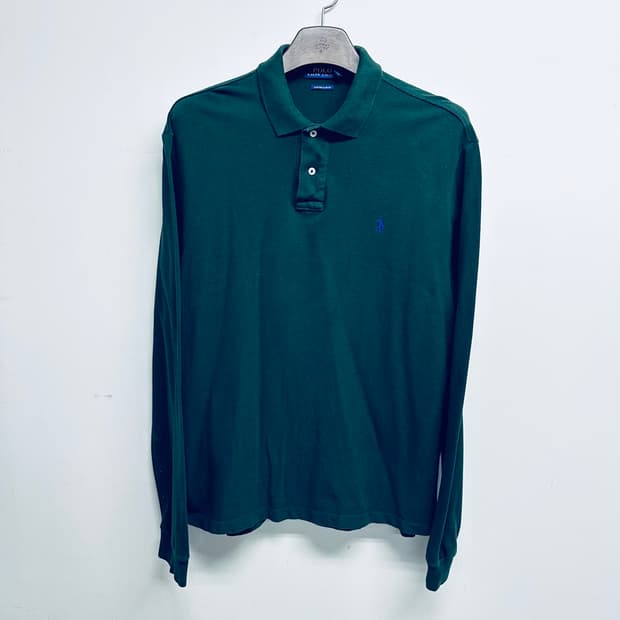 폴로 랄프로렌 다크 그린 긴팔 피케 (XL / 실측 105~110)