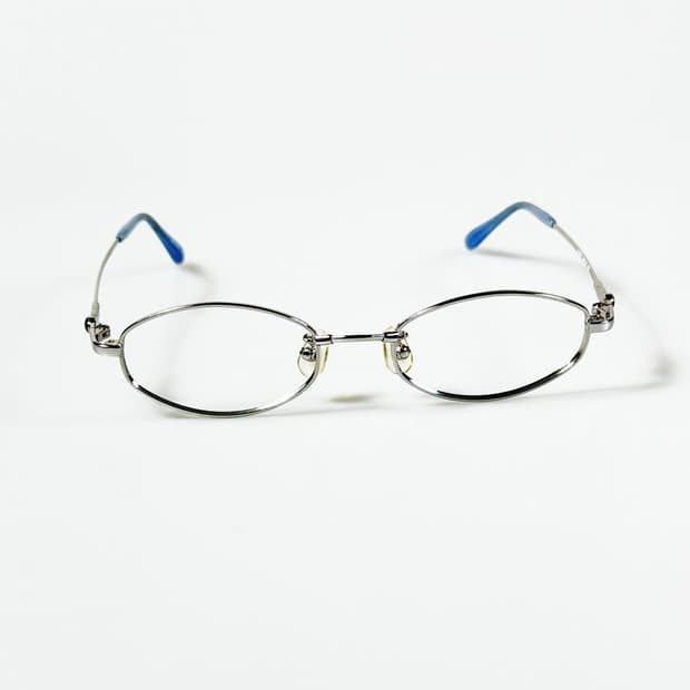 HARRY PORTER 실버 슬림 오벌 메탈 빈티지 안경