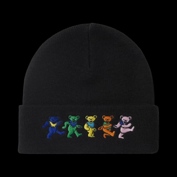 [새상품]디스이즈네버댓X그레이트풀 데드 댄싱 베어스 비니 블랙