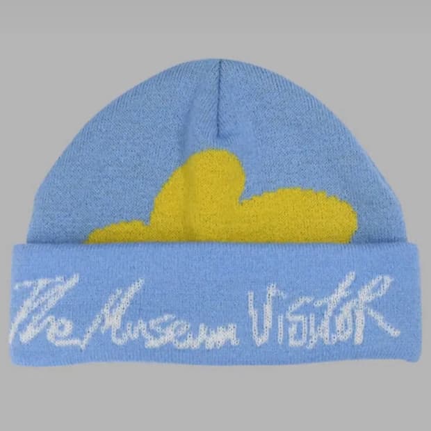 더뮤지엄비지터 플라워 비니 스카이블루