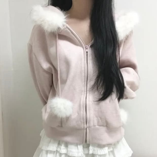 스위트 퍼 후드집업