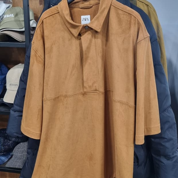 자라 일렉스드핏 스웨이드 셔츠형 자켓 xL(105~110적당)