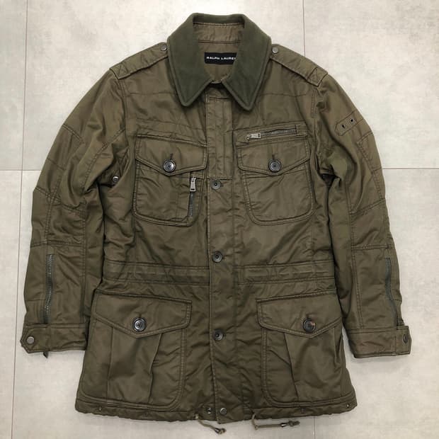 랄프로렌 폴로 블랙라벨 바이크 왁스 야상 필드자켓 M