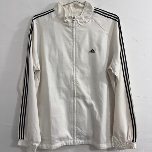 adidas white line zipup