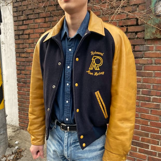 80s 빈티지 바시티 자켓