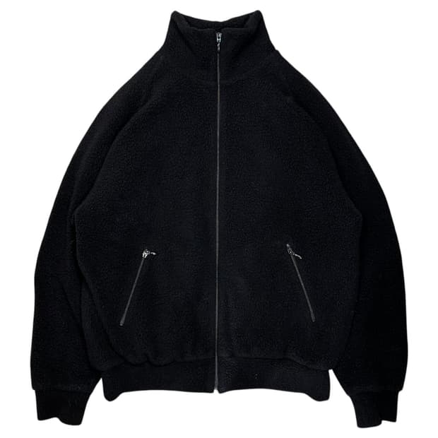 Comoli Black Wool Fleece Jacket